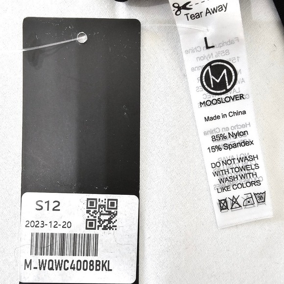 NWT MOOSLOVER Black Ribbed Cutout Back Midi Dress Size L - Picture 6 of 6